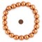 The Bead Chest Natural 20mm Wooden Beads in Copper for Jewelry Making – Round Loose Wood Spacer Beads I Approximately 20 Beads
